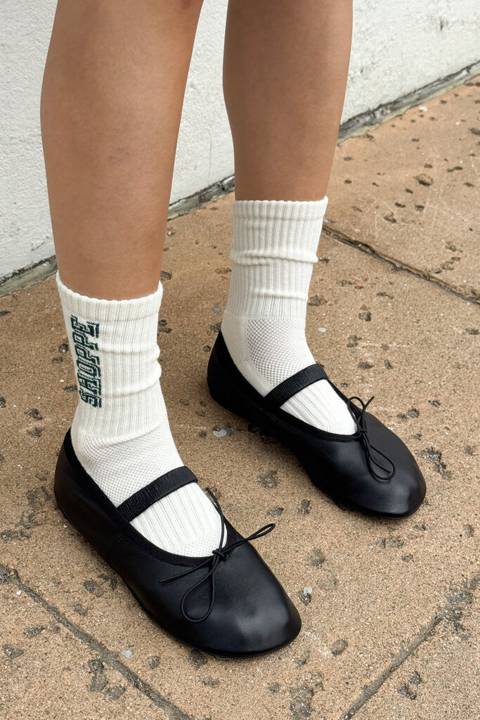LE BON SHOPPE PREPPY SOCKS IN CANVAS/GREEN