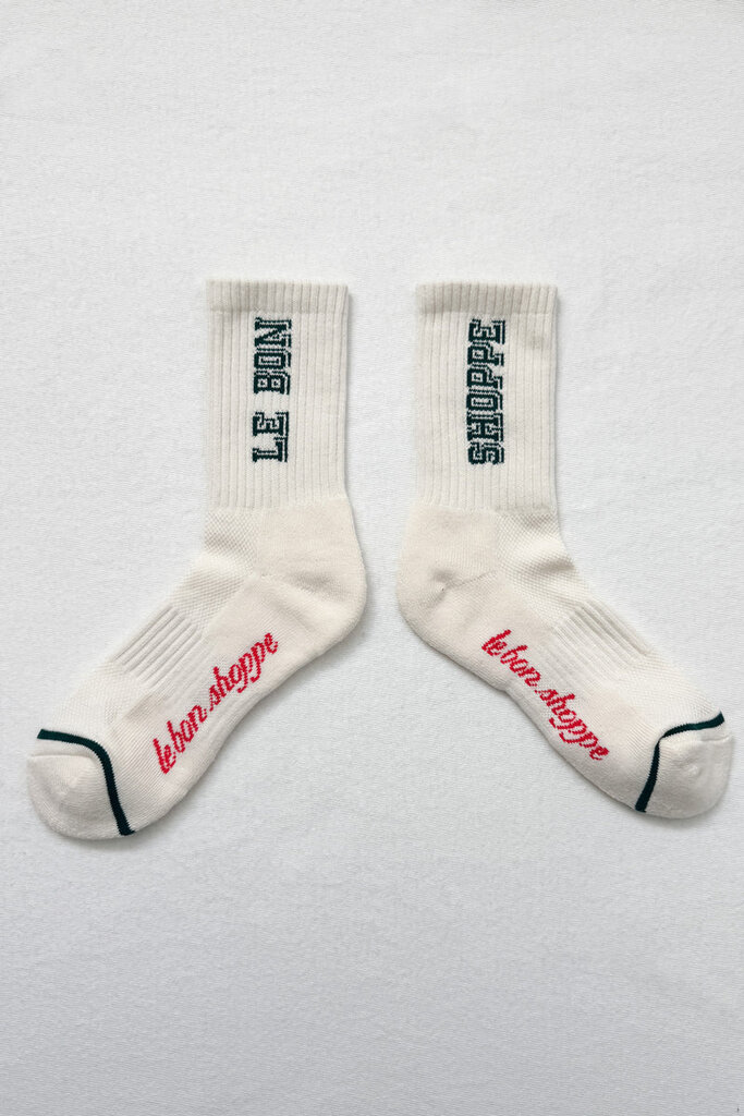 LE BON SHOPPE PREPPY SOCKS IN CANVAS/GREEN