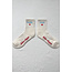 LE BON SHOPPE EMBROIDERED CREW SOCKS IN VANILLA