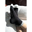 LE BON SHOPPE COLOR BLOCK GIRLFRIEND SOCKS IN BLACK GREY