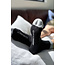 LE BON SHOPPE COLOR BLOCK GIRLFRIEND SOCKS IN BLACK GREY