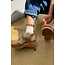 LE BON SHOPPE COLOR BLOCK GIRLFRIEND SOCKS IN BLACK COFFEE