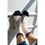 LE BON SHOPPE COLOR BLOCK GIRLFRIEND SOCKS IN BLACK COFFEE