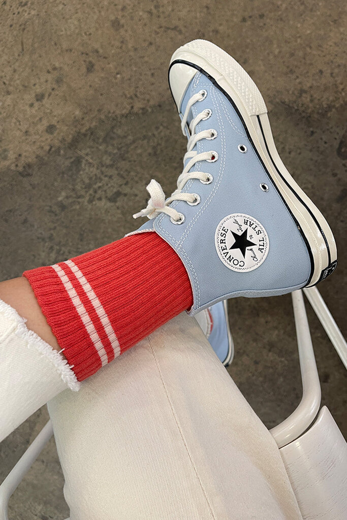 LE BON SHOPPE BOYFRIEND SOCKS IN CORAL