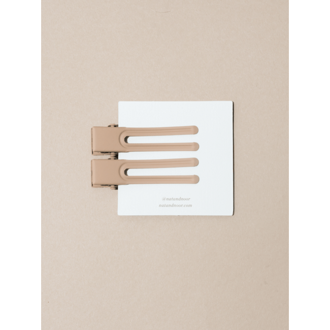 NATANDNOOR LULU HAIRCLIP IN MOCHA