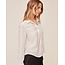 BELLA DAHL LONG SLEEVE SHIRT W/LACE INSET IN IVORY
