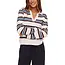 BELLA DAHL LONG SLEEVE PLACKET PULLOVER IN GARNET STRIPE