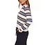 BELLA DAHL LONG SLEEVE PLACKET PULLOVER IN GARNET STRIPE