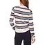 BELLA DAHL LONG SLEEVE PLACKET PULLOVER IN GARNET STRIPE