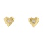 TINY PUFFED HEART W/DIAMOND POST