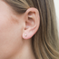 TINY PUFFED HEART W/DIAMOND POST