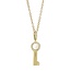 14K ROUND KEY PENDANT W DIAMONDS