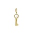 14K ROUND KEY PENDANT W DIAMONDS