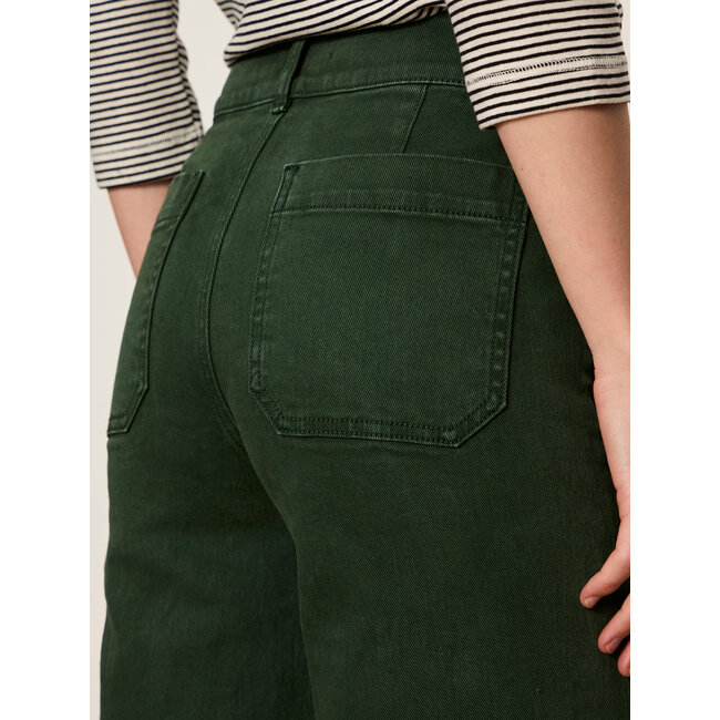 SANCTUARY CHELSEA WIDE LEG JEAN IN WASHED FOREST