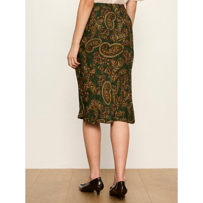 SANCTUARY FALL ESSENTIAL MIDI SKIRT IN DECORATIF