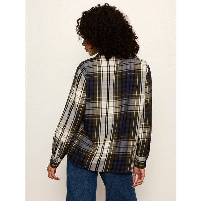 SANCTUARY CITY PLAID SHIRT IN TRUE GREEN PLAID