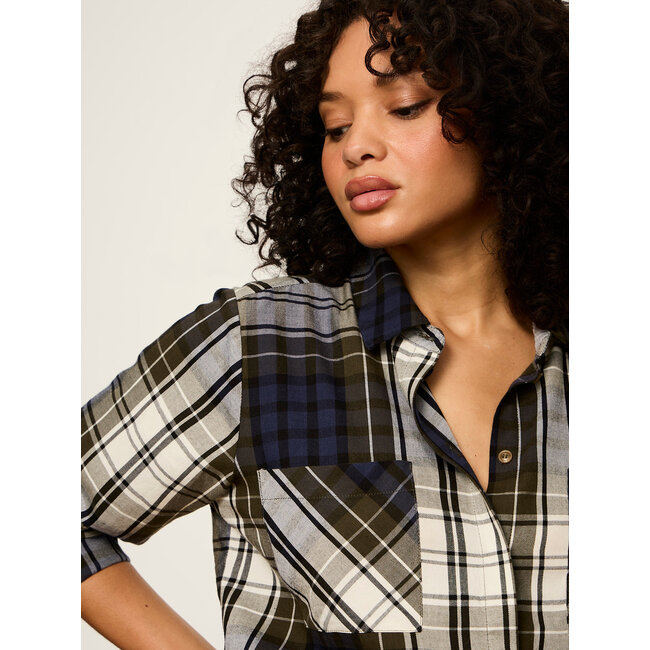 SANCTUARY CITY PLAID SHIRT IN TRUE GREEN PLAID