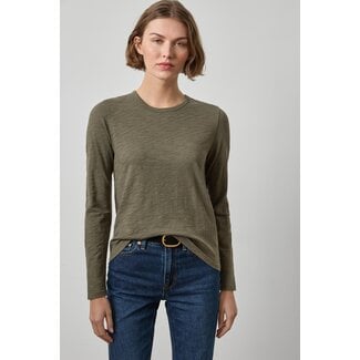 LILLA P SLIM LONG SLEEVE CREW IN OLIVE