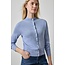 LILLA P FUNNEL NECK CARDIGAN IN LAKE
