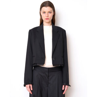 WE-AR4 BLACK PINSTRIPE COCKTAIL BLAZER