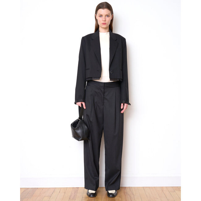 WE-AR4 BLACK PINSTRIPE COCKTAIL BLAZER