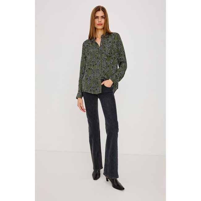 RAILS ALYSSA BUTTON UP IN OLIVE JAGUAR