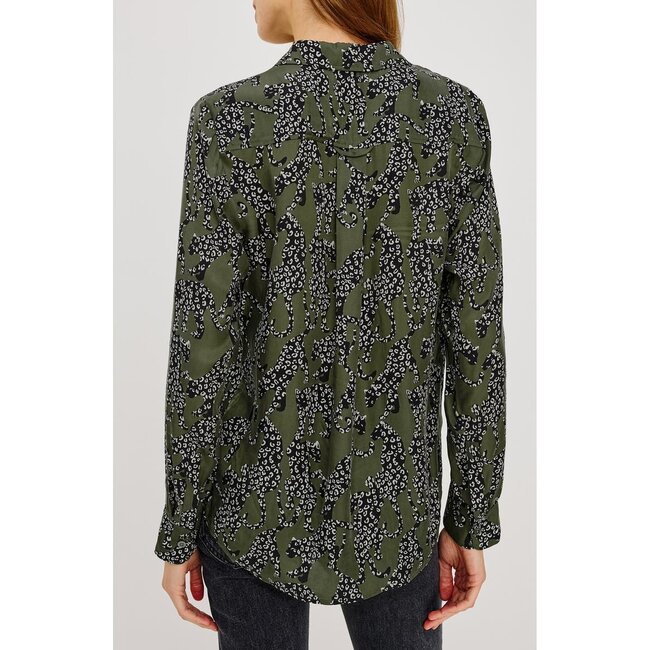RAILS ALYSSA BUTTON UP IN OLIVE JAGUAR