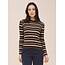 BELLA DAHL LONG SLEEVE CREW IN HARVEST STRIPE