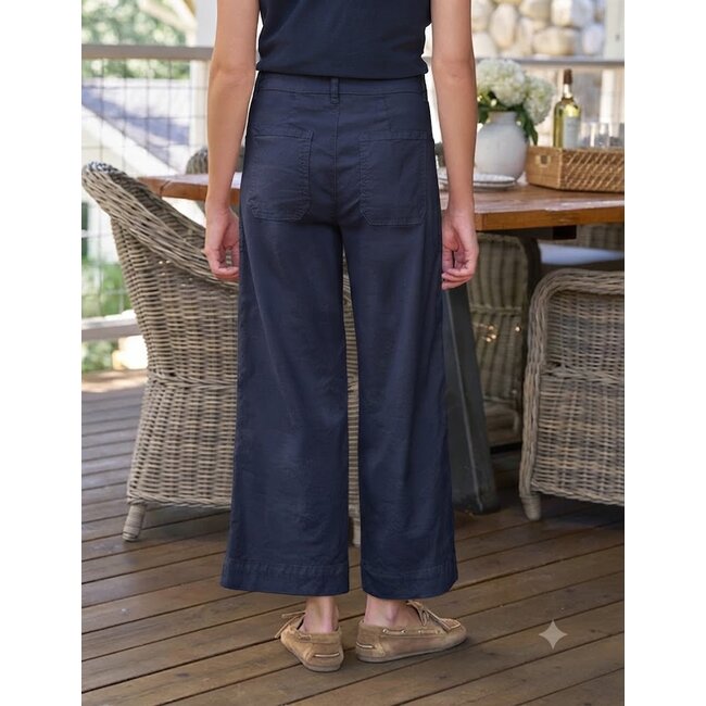 FRANK & EILEEN LIMERICK CROP WIDE-LEG CARPENTER PANT IN BLACK