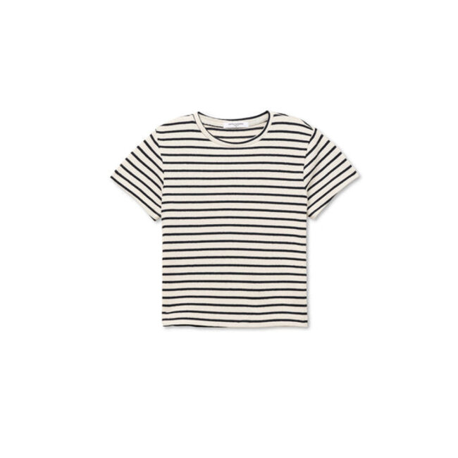 PERFECT WHITE TEE CARTER STRIPED CREWNECK TEE