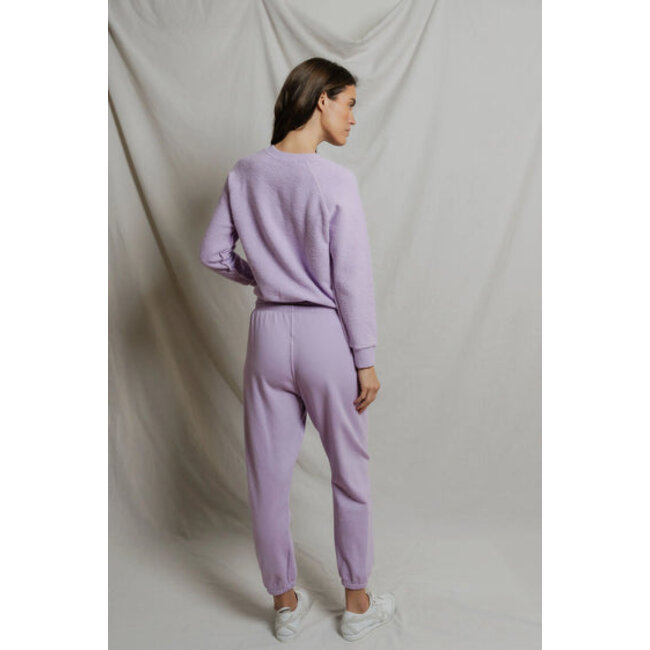 PERFECT WHITE TEE ZIGGY INSIDE OUT FLEECE SWEATSHIRT IN ULTRA VIOLET