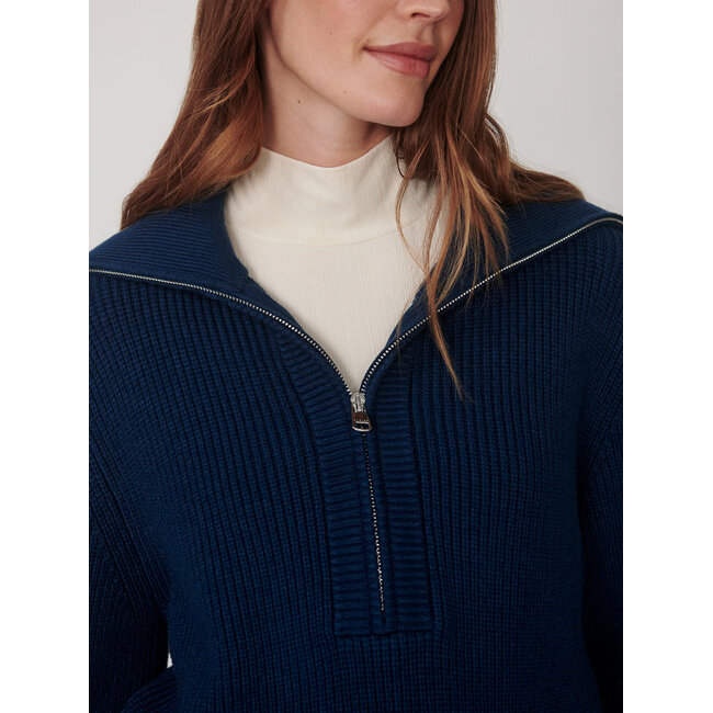 VARLEY MAURA HALF ZIP KNIT SWEATER