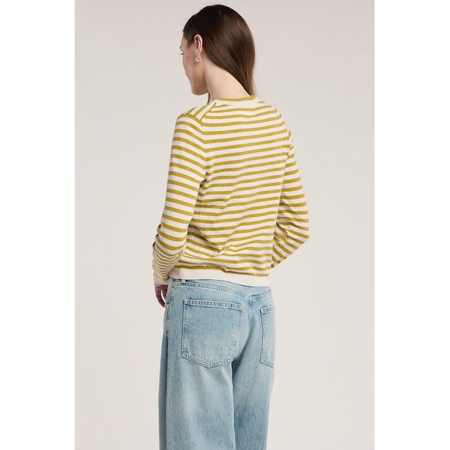 VELVET GOLD  L/S STRIPE ROXY CREWNECK SWEATER
