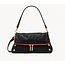 HAMMITT BEVERLY MED BLACK/BRUSHED GOLD RED ZIP