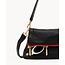 HAMMITT BEVERLY MED BLACK/BRUSHED GOLD RED ZIP