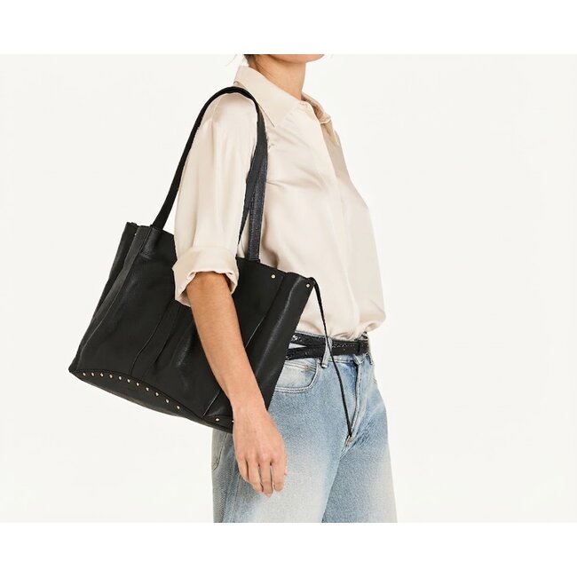 HAMMITT MERYL CARRYALL BLACK/BRUSHED GOLD