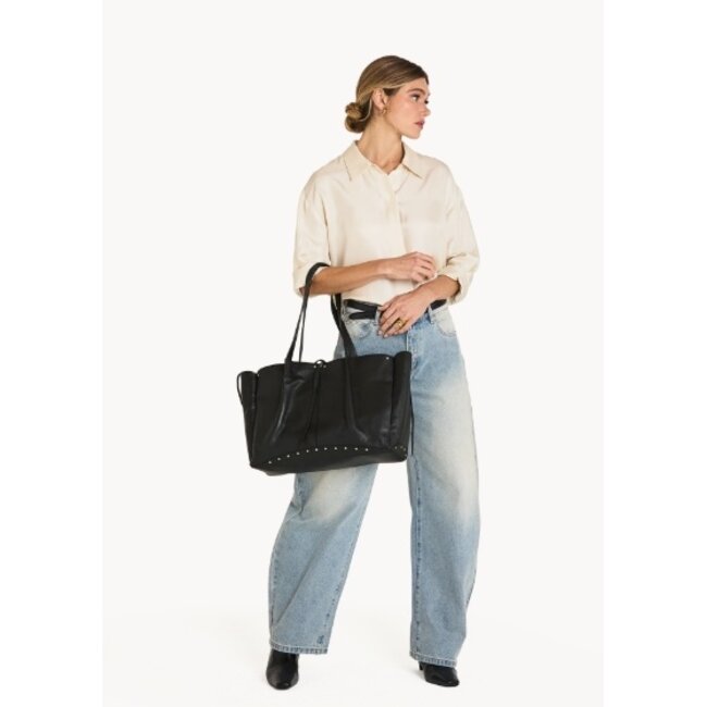 HAMMITT MERYL CARRYALL BLACK/BRUSHED GOLD