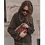 THE GREAT THE GREAT STRIPE POUCH HOT RED MINI PREP STRIPE