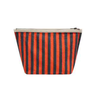THE GREAT THE STRIPE POUCH HOT RED MINI PREP STRIPE