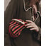 THE GREAT THE GREAT STRIPE POUCH HOT RED MINI PREP STRIPE