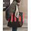 THE GREAT THE STRIPE TOTE HOT RED PREP STRIPE