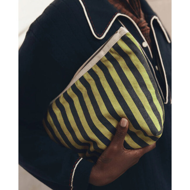 THE GREAT THE STRIPE POUCH CITRON MINI PREP STRIPE
