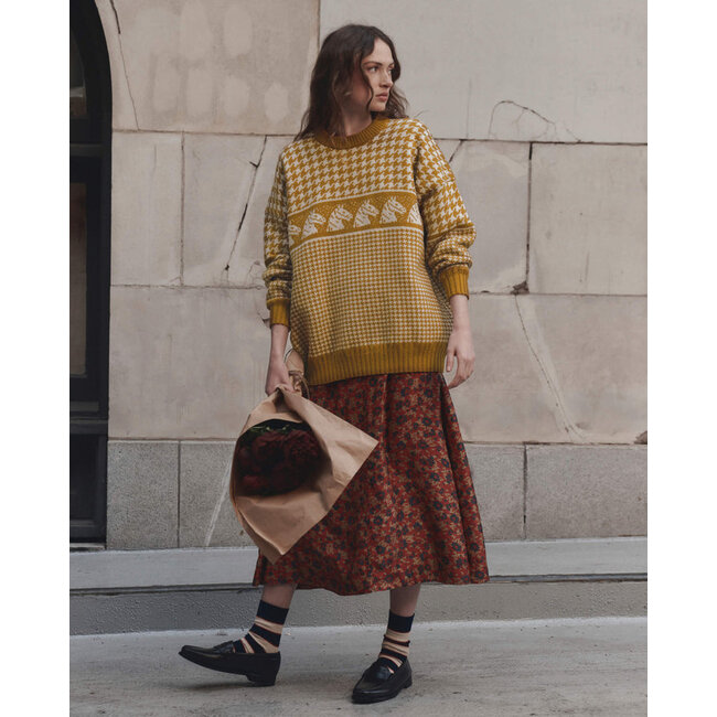 THE GREAT THE CANARY SKIRT IN GUILDED POPPY