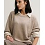 MARGARET O'LEARY MENDOCINO PULLOVER IN HICKORY/SNOWDRIFT