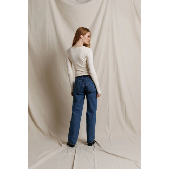 PERFECT WHITE TEE IVANNA L/S RIB