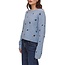 BELLA DAHL EMBROIDERED CREWNECK SWEATER