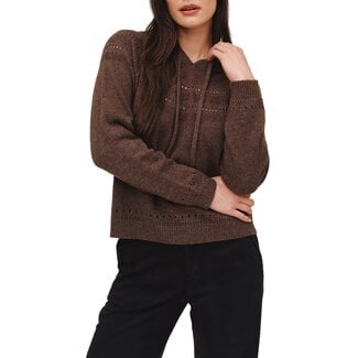 BELLA DAHL POINTELLE FAIRISLE KNIT HOODIE