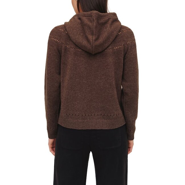 BELLA DAHL POINTELLE FAIRISLE KNIT HOODIE