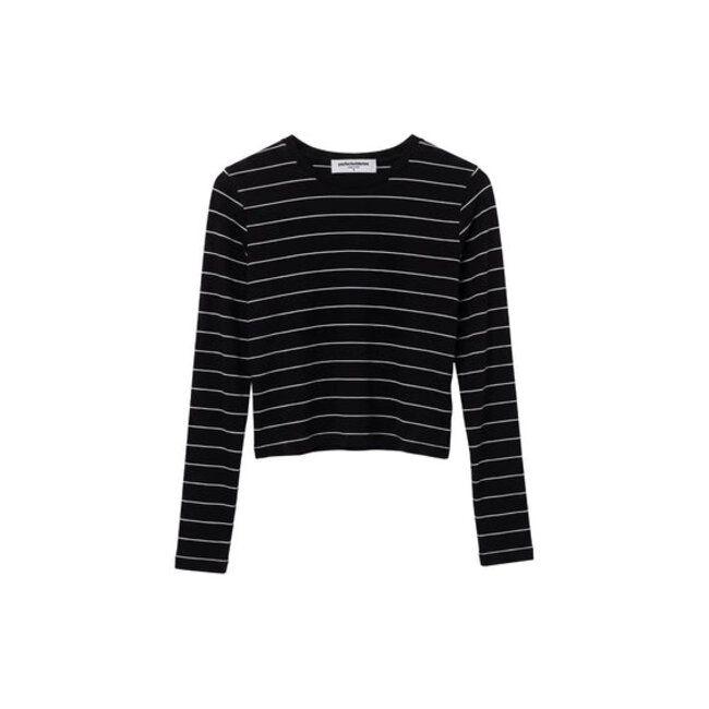 PERFECT WHITE TEE LISA L/S STRIPE TEE