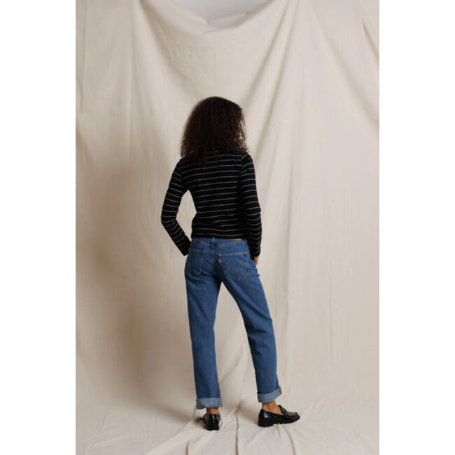 PERFECT WHITE TEE LISA L/S STRIPE TEE